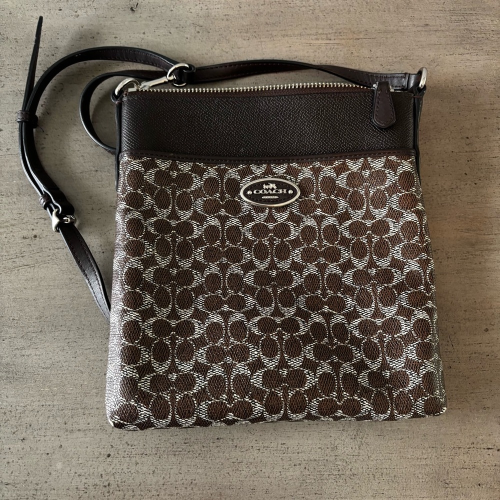 Coach Signature Brown Crossbody Bag